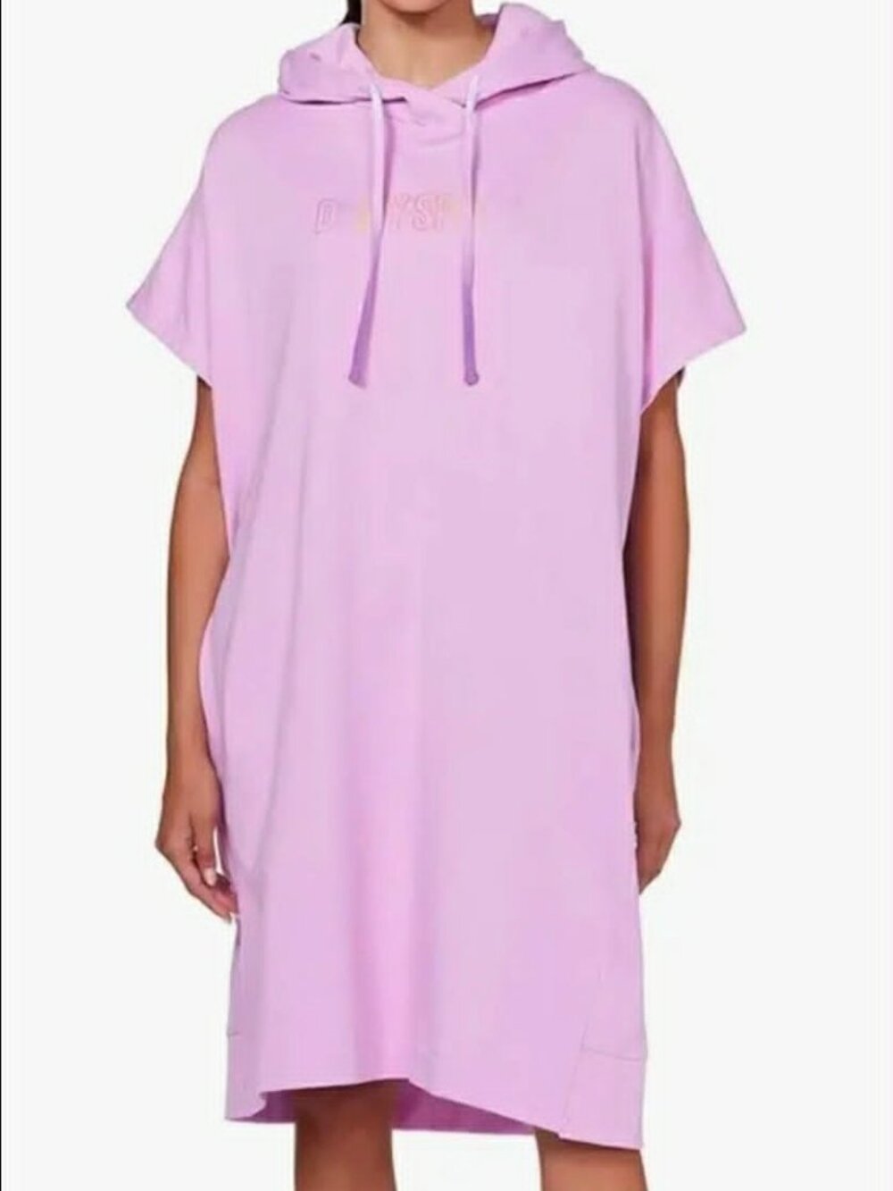NWT DKNY SPORT Women Lilac Ombre Logo Short Sleeve Sweatshirt Dress 3X